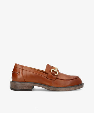 SANDRA - Brandy læder - Loafers