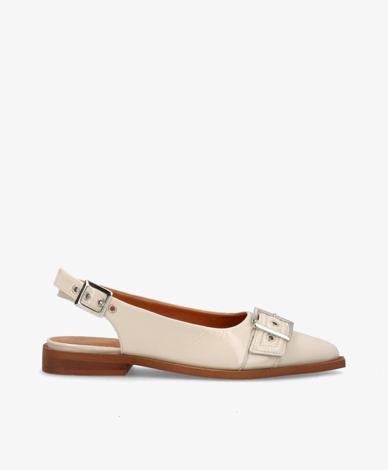 WANT - Slingback - CML Beige lak læder