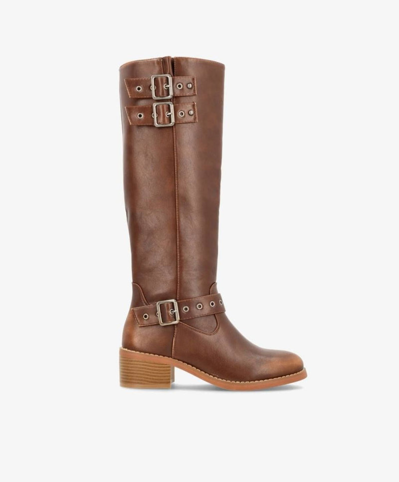 HELDI-Buckle - C385 - støvle lang - Camel