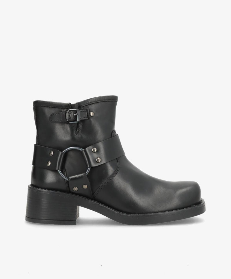 Biker boots - Sort Skind