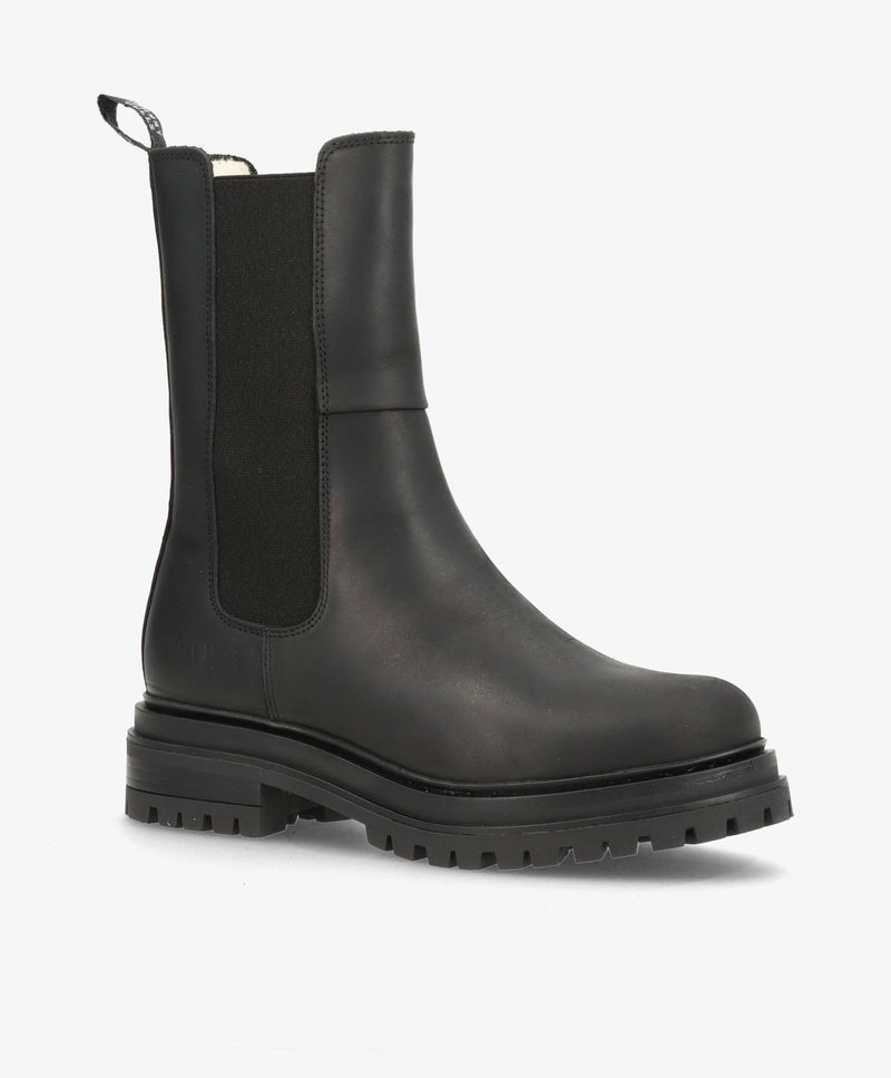 960 WARM - Hög Chelsea Boot med foder - Svart olja