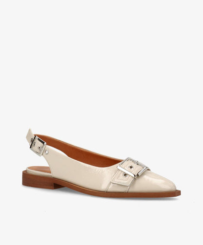 WANT - Slingback - CML Beige lak læder