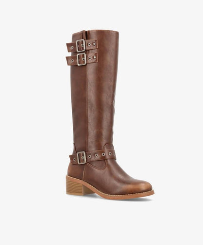 HELDI-Buckle - C385 - støvle lang - Camel