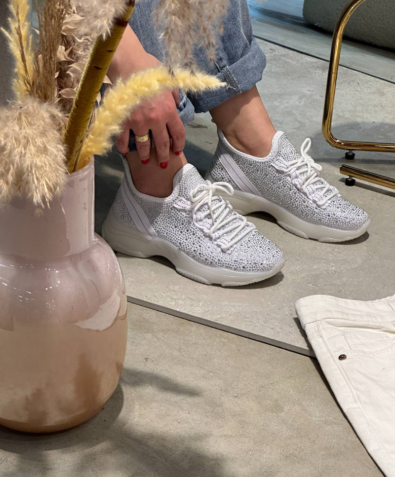 Dame Sneakers - Hvid - Glitter