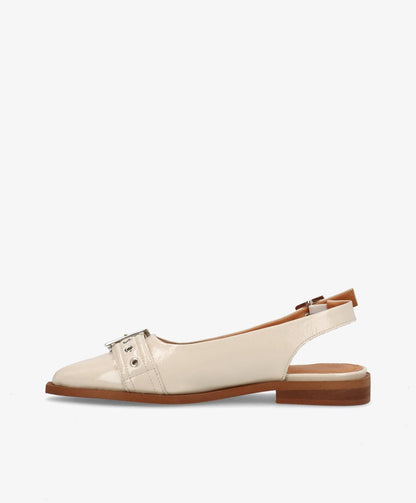 WANT - Slingback - CML Beige lak læder