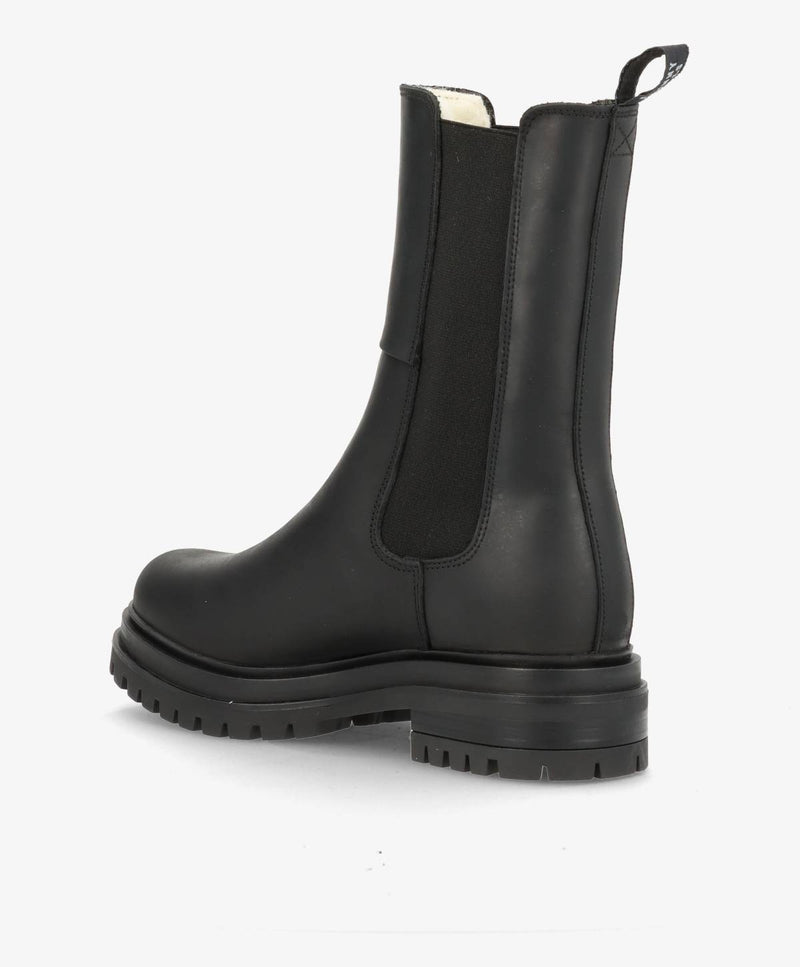 960 WARM - Hög Chelsea Boot med foder - Svart olja