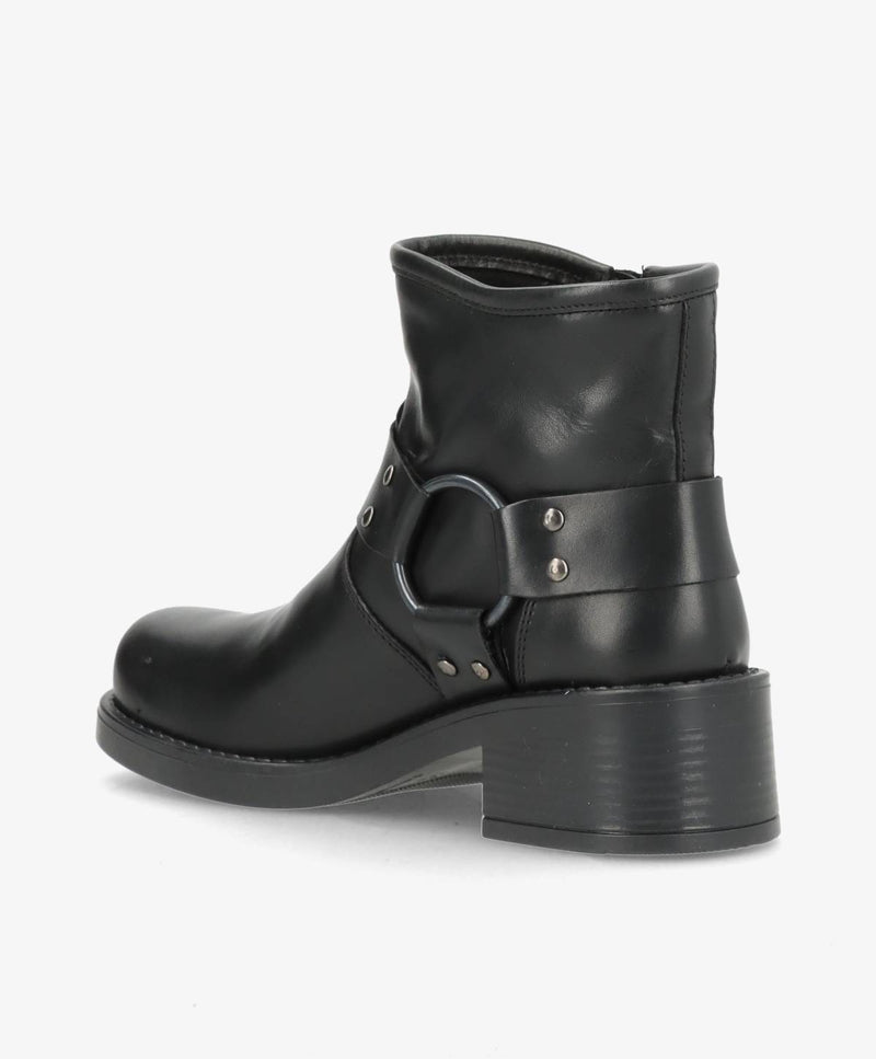 Biker boots - Sort Skind