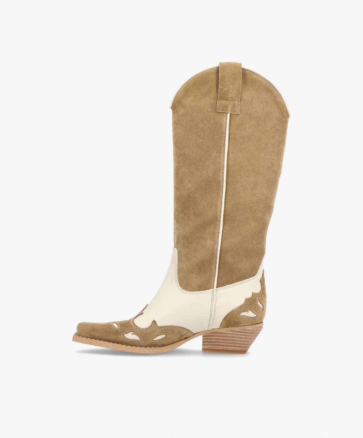 FANNY S - Cowboy støvle - Beige Multi