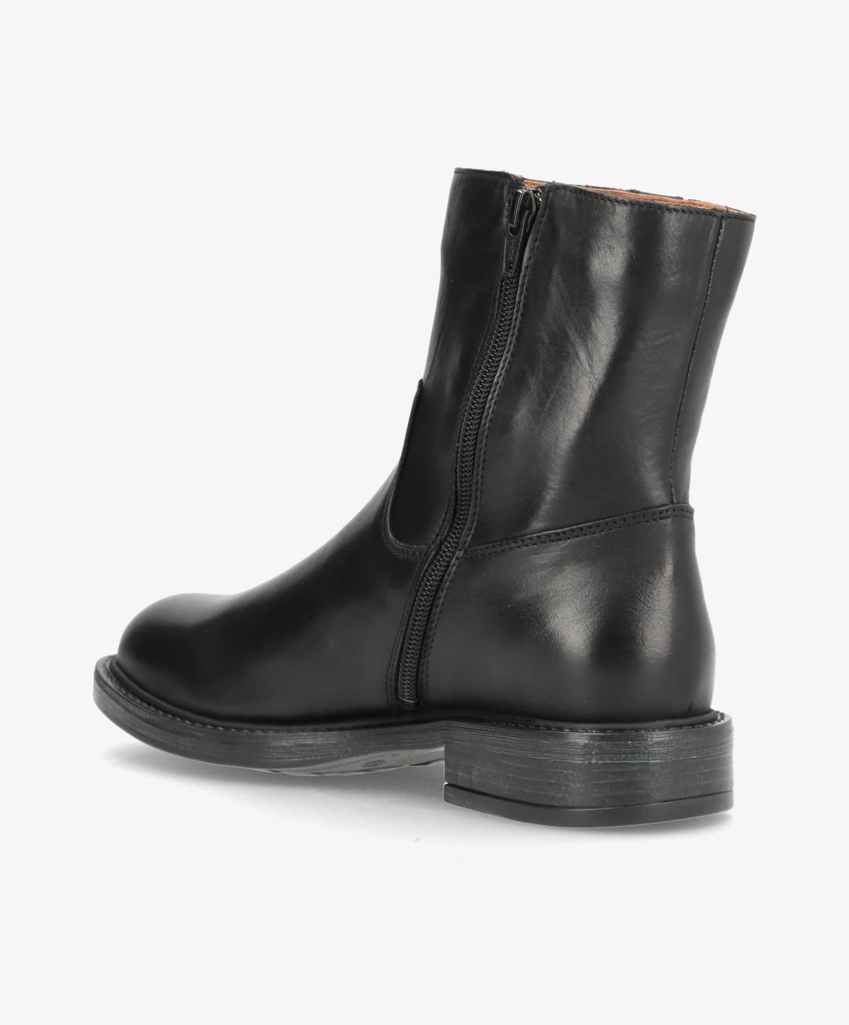 MATTIE Sort - Høj støvle - læder