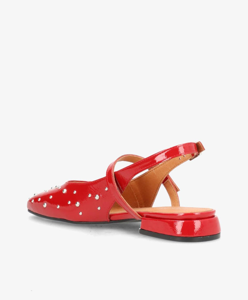 ADVANCE P - Rød lak læder - Slingback Dame