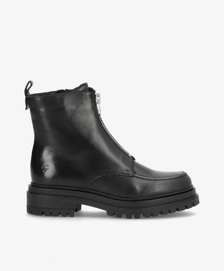 ASPEN ZIP - Sort læder - Støvle med lynlås Dame