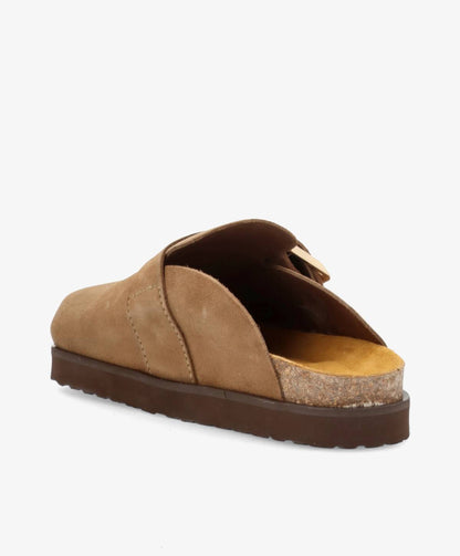 OFELIA - Taupe ruskind - Mules Dame
