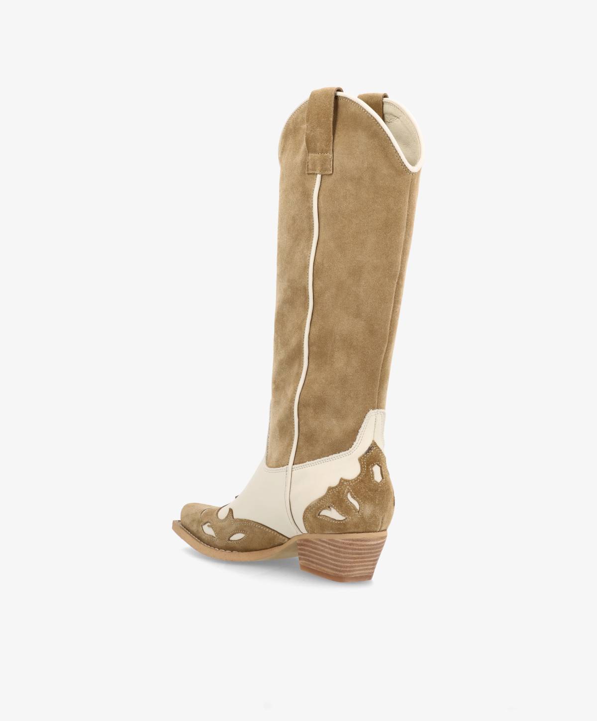 FANNY S - Cowboy støvle - Beige Multi