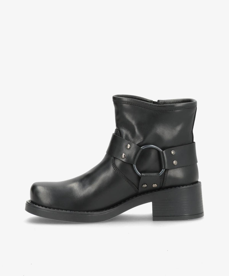 Biker boots - Sort Skind