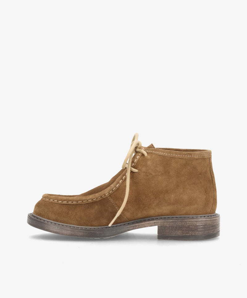 MOANA S - Mørk beige ruskind - Ankelstøvler Dame