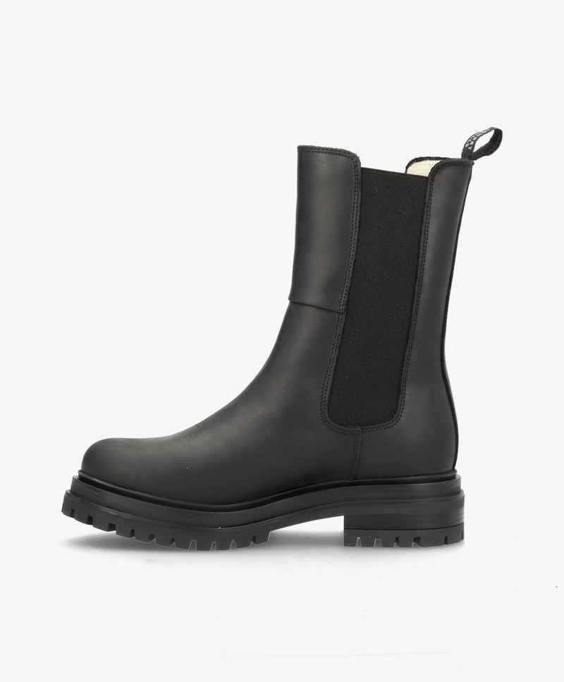 960 WARM - Hög Chelsea Boot med foder - Svart olja