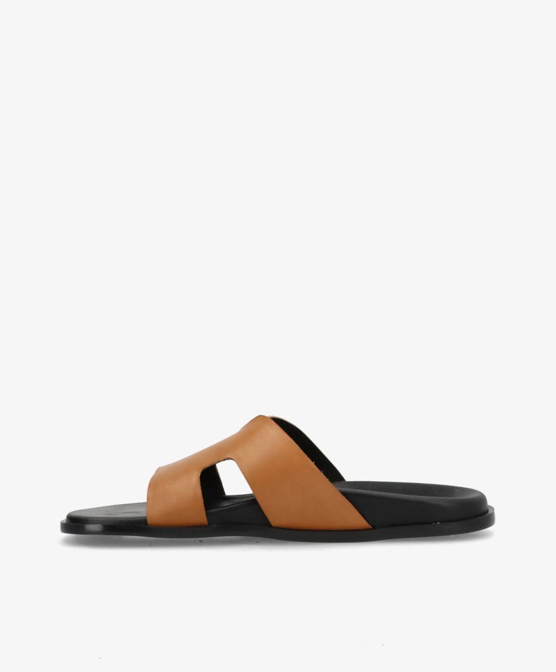 RAE - Cognac læder - Flade sandaler Dame