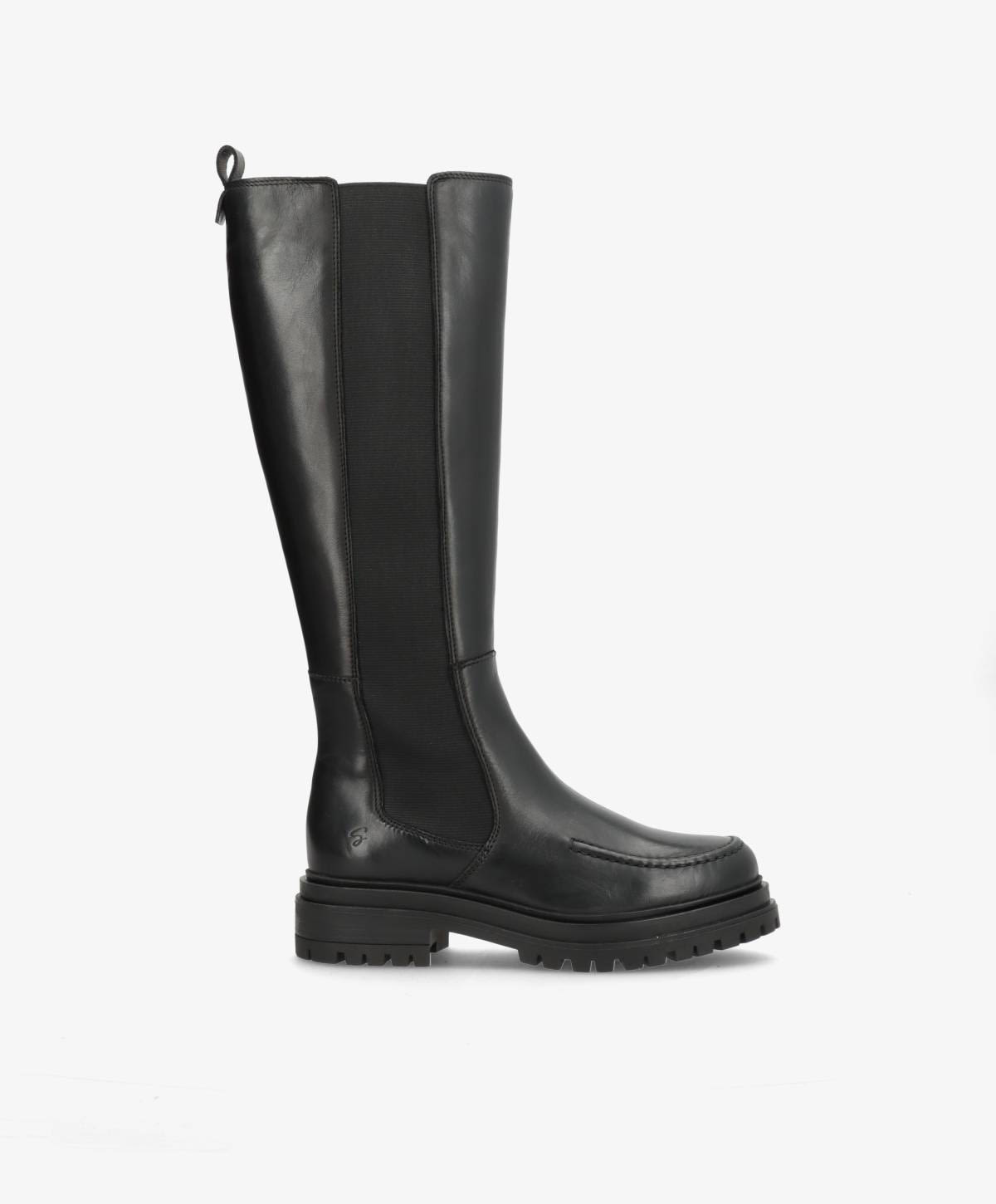 ASPEN LONG - Sort læder - Lang støvle Dame