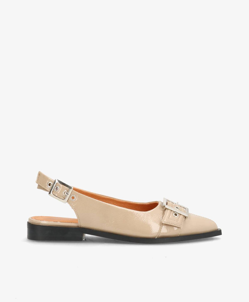 WANT - Slingback - Nougat lak læder