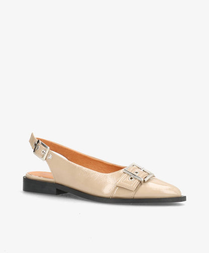 WANT - Slingback - Nougat lak læder