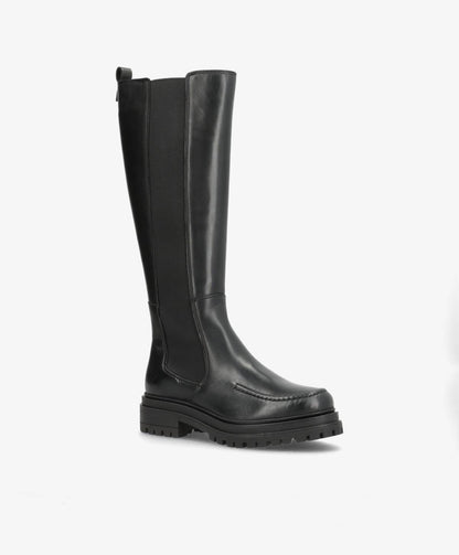 ASPEN LONG - Sort læder - Lang støvle Dame