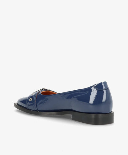 MUST - Ballerina - Navy lak læder