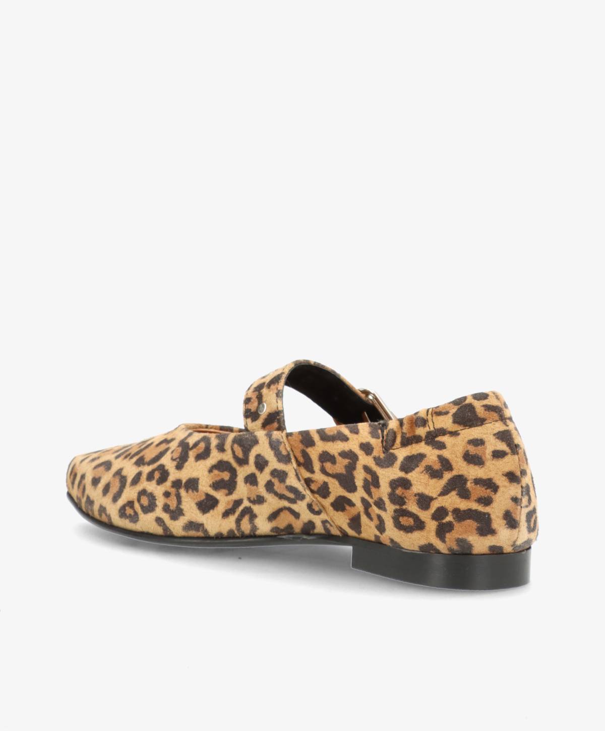 JULES S - Leopard ruskind - Ballerina med rem