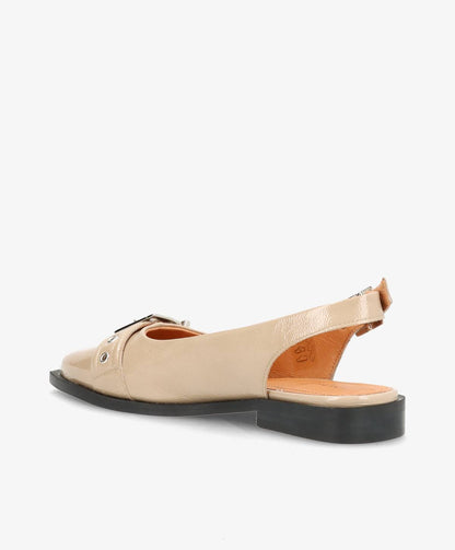 WANT - Slingback - Nougat lak læder