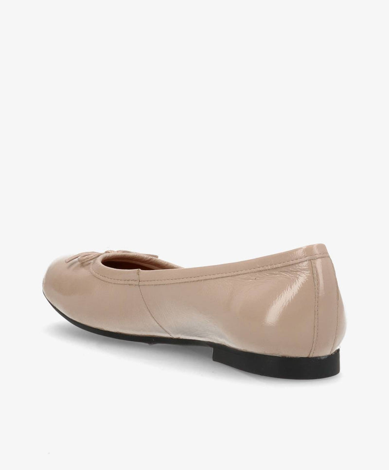 BISQUE - Ballerina - Beige lak læder