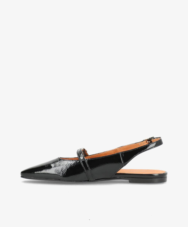 EFFECT P - Sort lak læder - Slingback