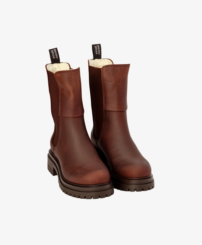 960 WARM - Hög Chelsea Boot med foder - Brun olja