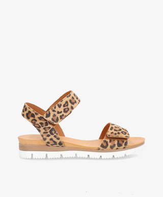 TOSCANA S - Leopard ruskind - Flade sandaler