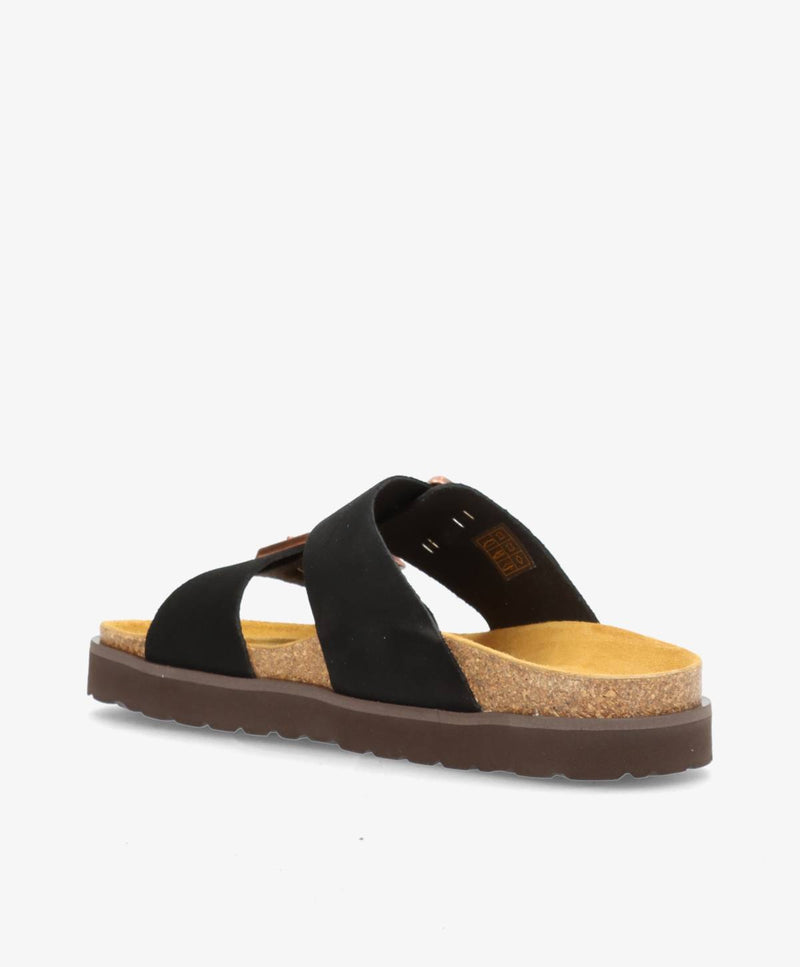 ALEXIA S - Sort ruskind - Sandal Dame