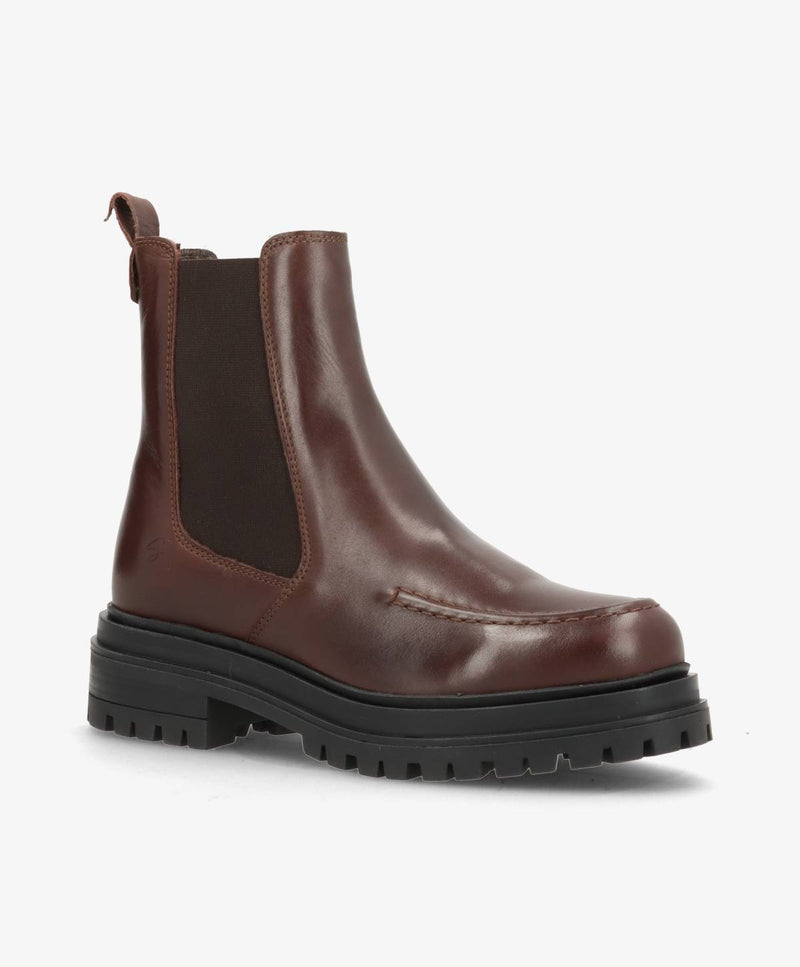 ASPEN - Mørkebrun læder - Chelsea støvle Dame