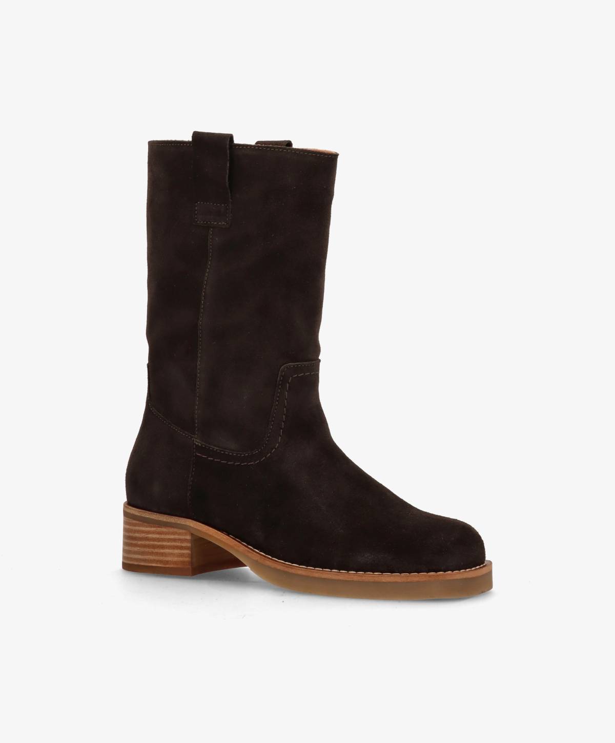 CAMERON S - Mørkebrun ruskind - Høj støvle Dame