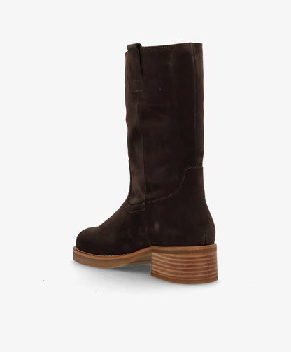 CAMERON S - Mørkebrun ruskind - Høj støvle Dame