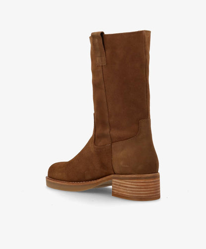 CAMERON S - Nøddebrun ruskind - Høj støvle Dame