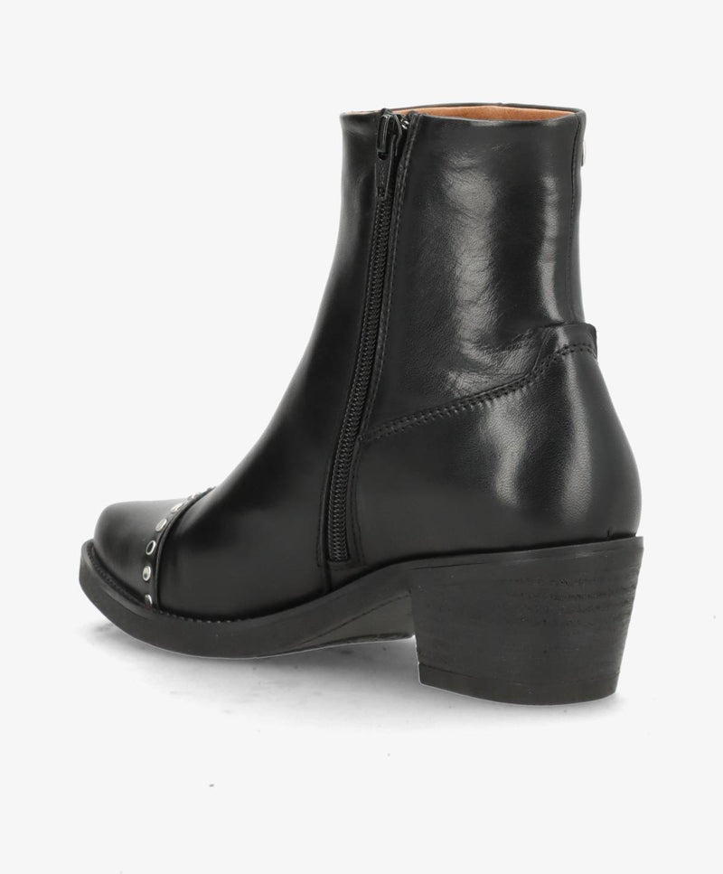 PREORDER - CARMINA SI - Sort læder - Western støvler Dame
