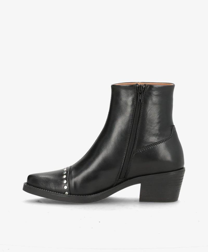 PREORDER - CARMINA SI - Sort læder - Western støvler Dame