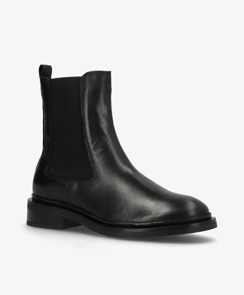 CATLEY - Sort læder - Chelsea støvle Dame