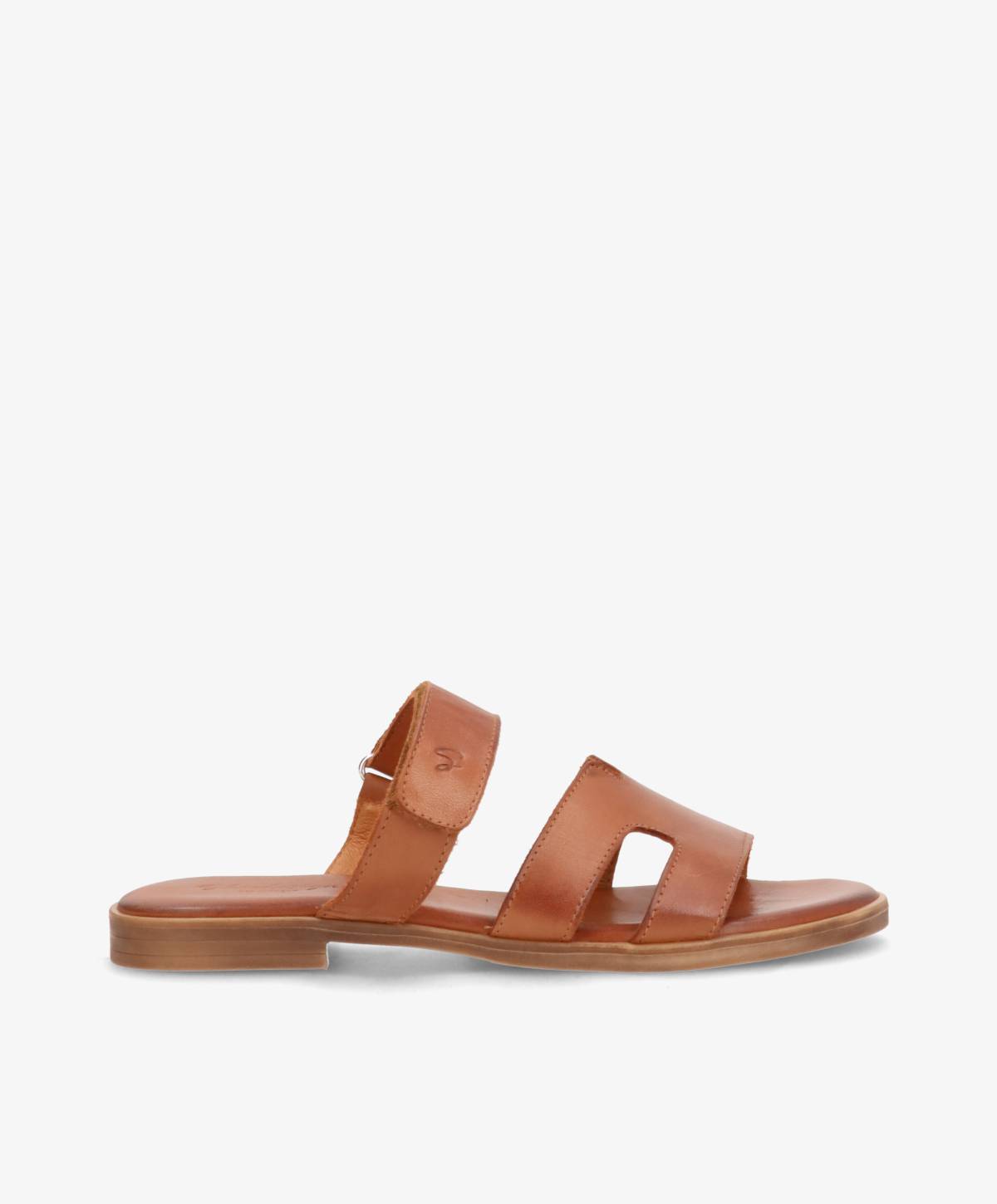 CLAIRE - Mellembrun læder - Sliders