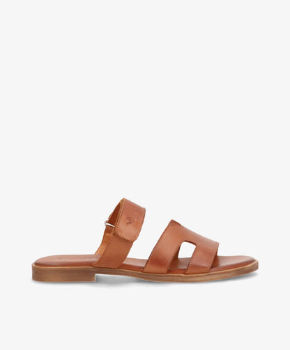 CLAIRE - Mellembrun læder - Sliders