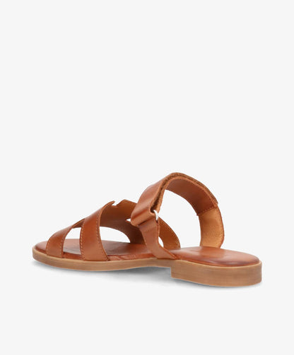CLAIRE - Mellembrun læder - Sliders
