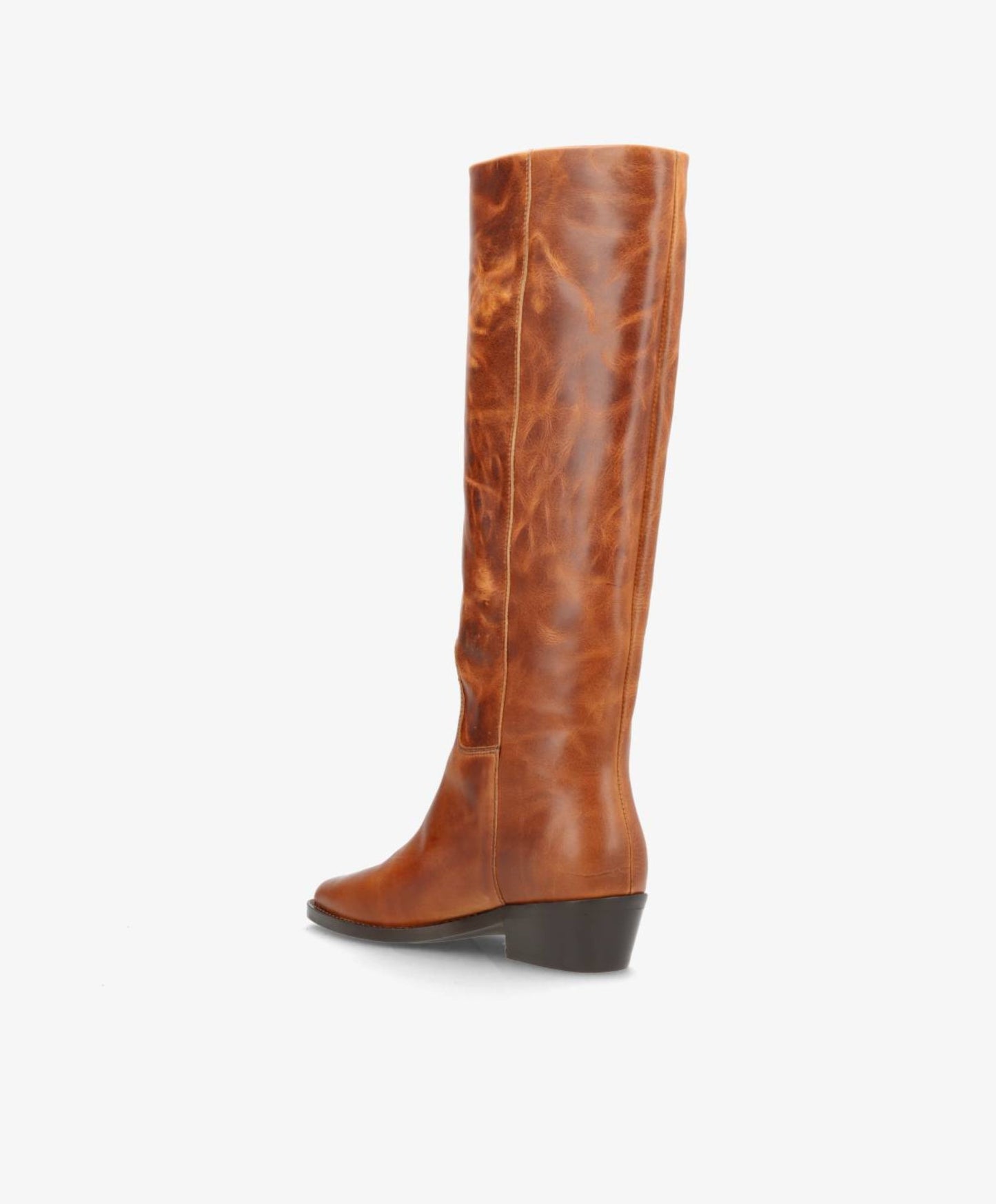 CONFIDENCE LONG - Cognac læder - Lang støvle Dame