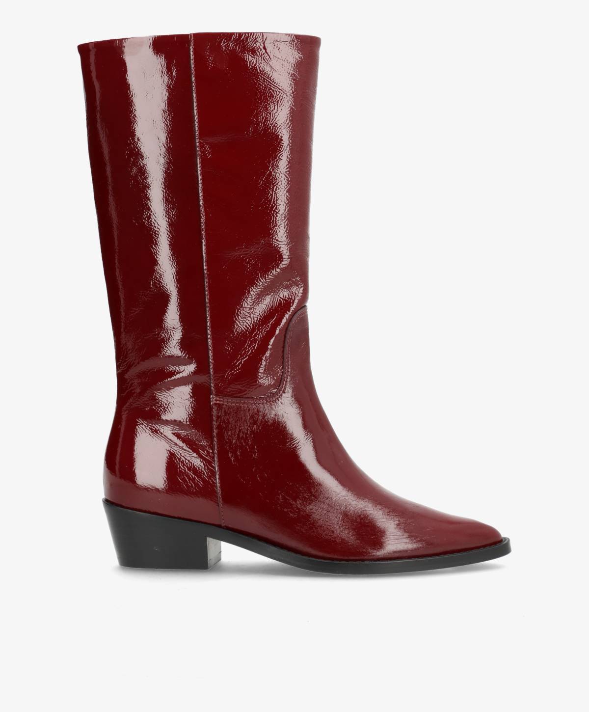 PREORDER - CONFIDENCE P - Bordeaux lak læder - Høj støvle Dame