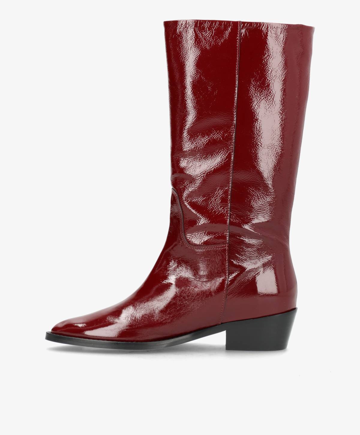 PREORDER - CONFIDENCE P - Bordeaux lak læder - Høj støvle Dame