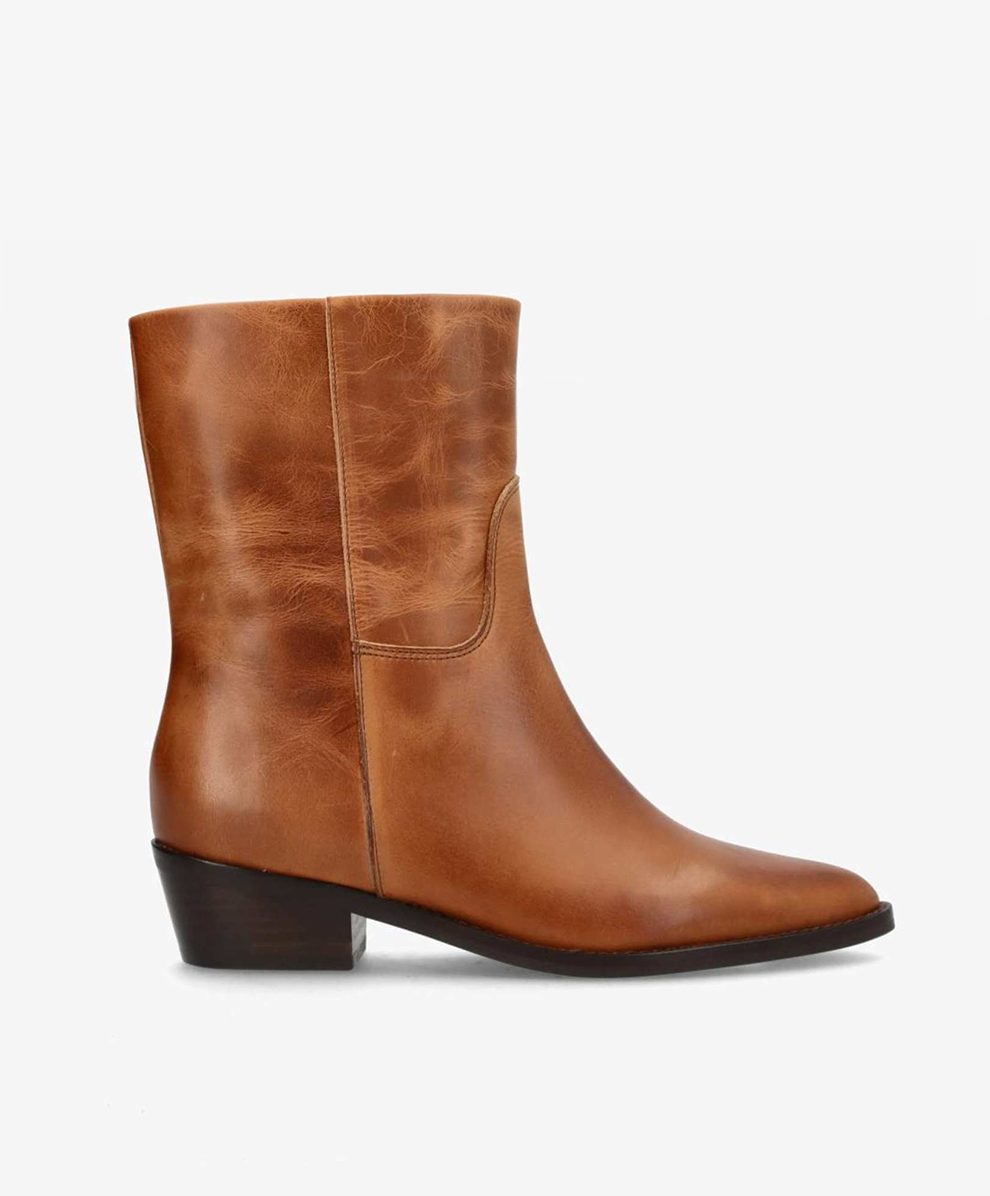 PREORDER - CONFIDENCE LOW - Cognac læder - Ankelstøvle Dame