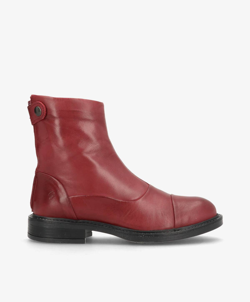 DAHLIA - Bordeaux læder - Ankelstøvler Dame