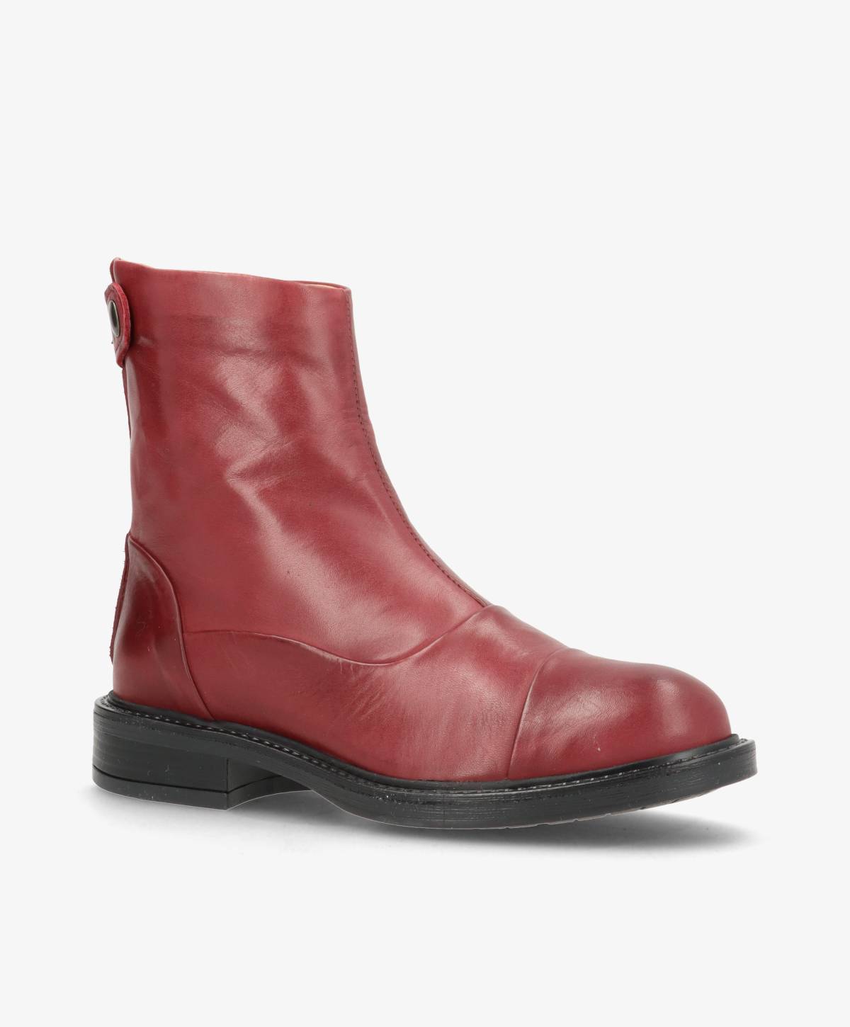 DAHLIA - Bordeaux læder - Ankelstøvler Dame