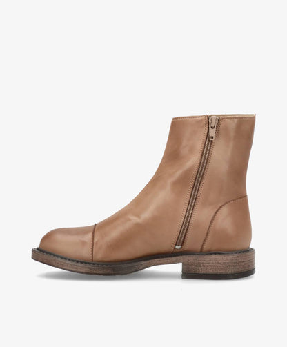 DAYTON - Beige læder - Ankelstøvler
